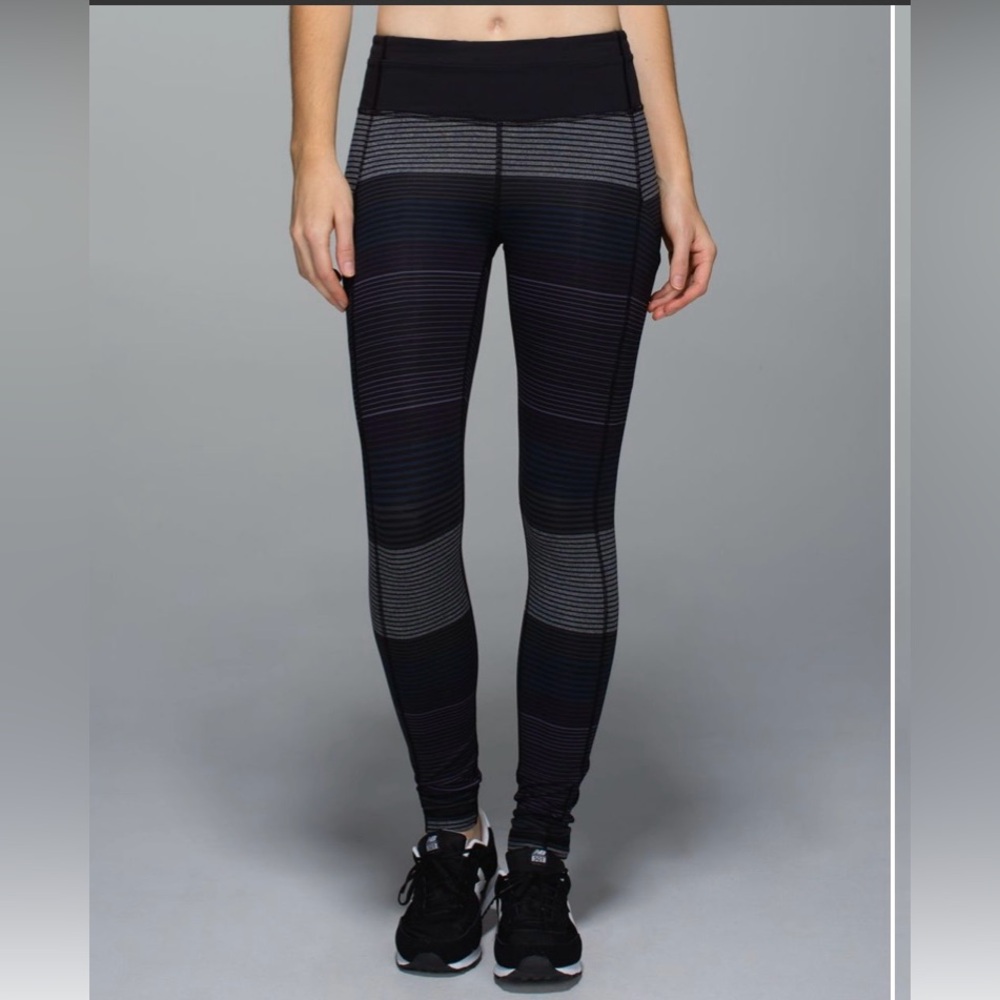 Lululemon speed tight ll
om stripe black multi./ black